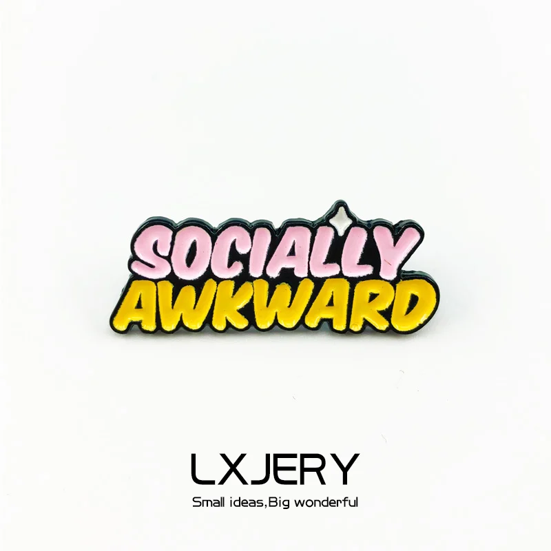 LXJERY забавная неудобная эмалированная заколка с мультяшным рисунком значок на