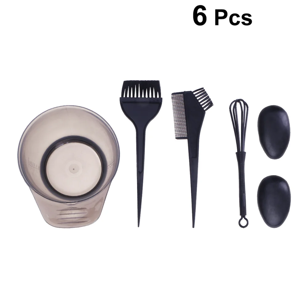 

1 Set of Hair Styling Tools Hair Oil Treatment Kit Bowl Comb Brush Mixer Ear Protector Hairdressing Supplies (Random Brush Fur