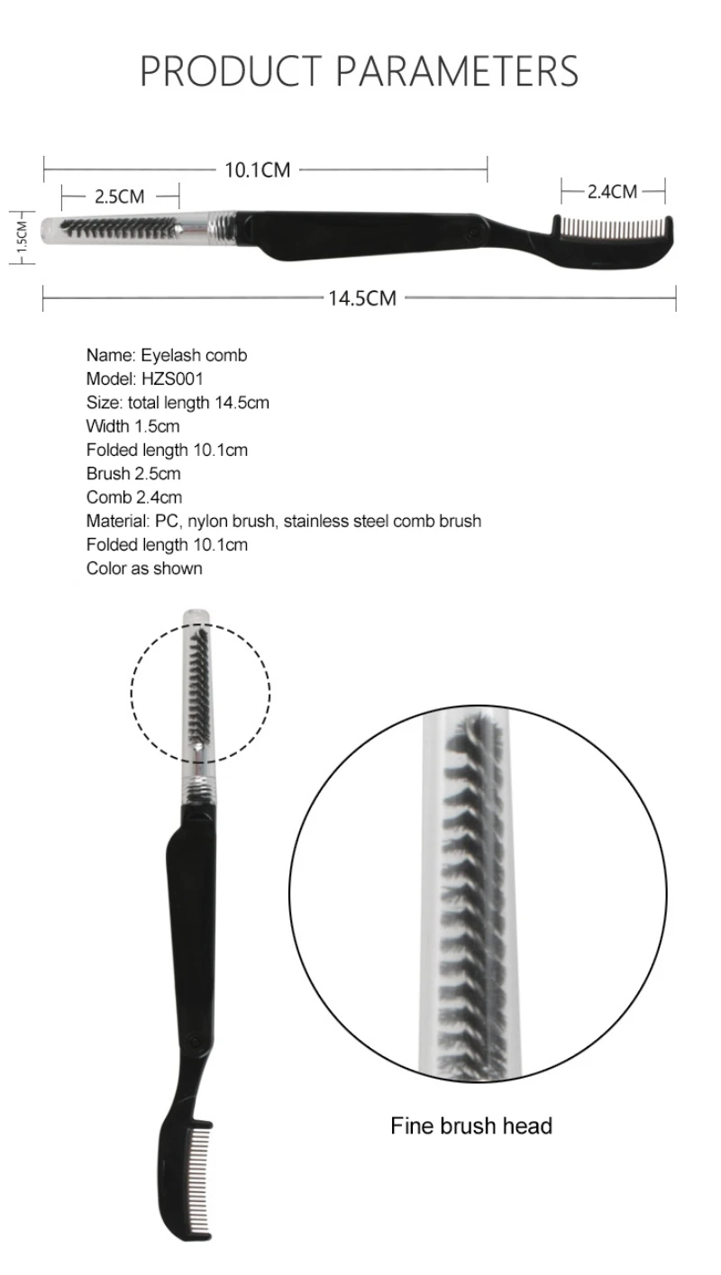 1 шт. двухсторонняя Кисть для макияжа ресниц Мини Складные кисти туши инструмент