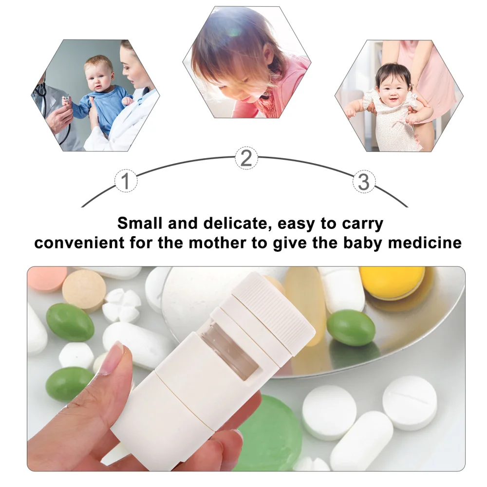 

1Pc Portable Pill Pulverizer Container Pill Crusher Pill Box Container