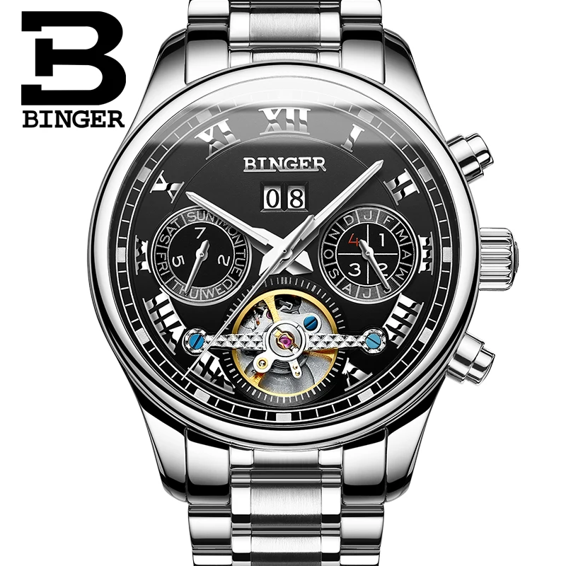 Часы скелетоны Мужские механические водонепроницаемые в стиле милитари|Мужские