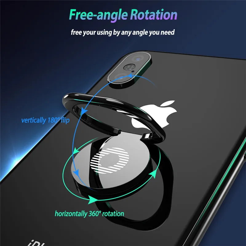 Mini 360 Degree Finger Ring Holder Metal Phone Stand Mount Smartphone Holder for Xiaomi Redmi Note 8 iPhone 7 8 X Mobile Phone