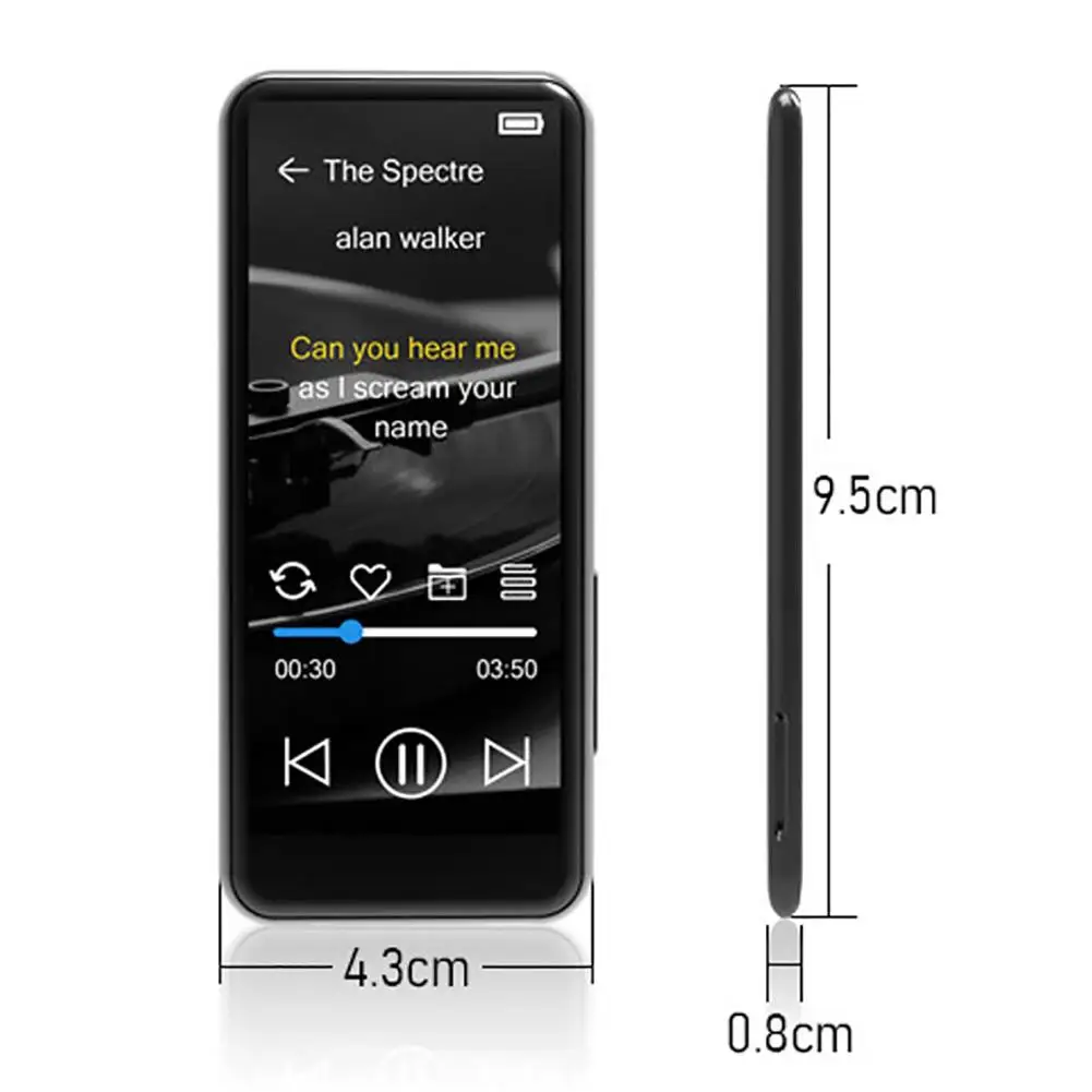 MP3 плеер Bluetooth музыкальный Walkman медиа тонкий M9 3.5in полный сенсорный экран fm радио