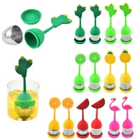 reusable silicone tea infuser stainless steel mesh spice coffee strainer tea bag filter diffuser teaware kitchen accessories
