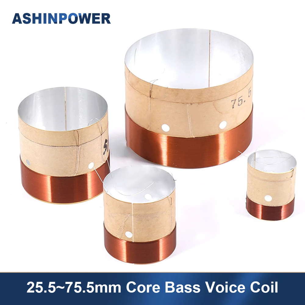 

Ashinpower 25.535.538.549.551.56161.563.575.5mm Core Bass Voice Coil KSV Kapton Woofer Sound Drive Speaker Repair Parts Audio