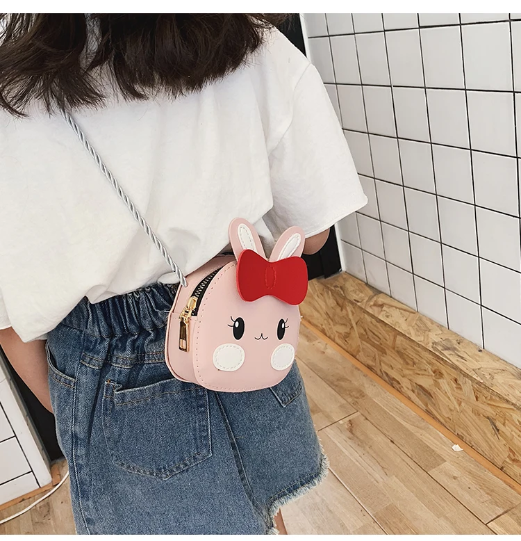 

New Cartoon Children's Crossbody Bag Kid's Handbag Korean Fashion Cute Rabbit Little Baby Girls Kids Sling Mini Bag Child