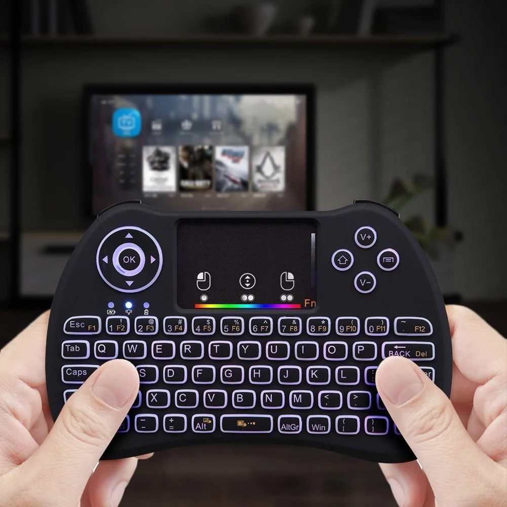 

Mini Wireless Keyboard USB Air Mouse backlit Touchpad Color Backlit Air Mouse For TV X-Box Laptop Smart TV Hard Disk Player HTPC