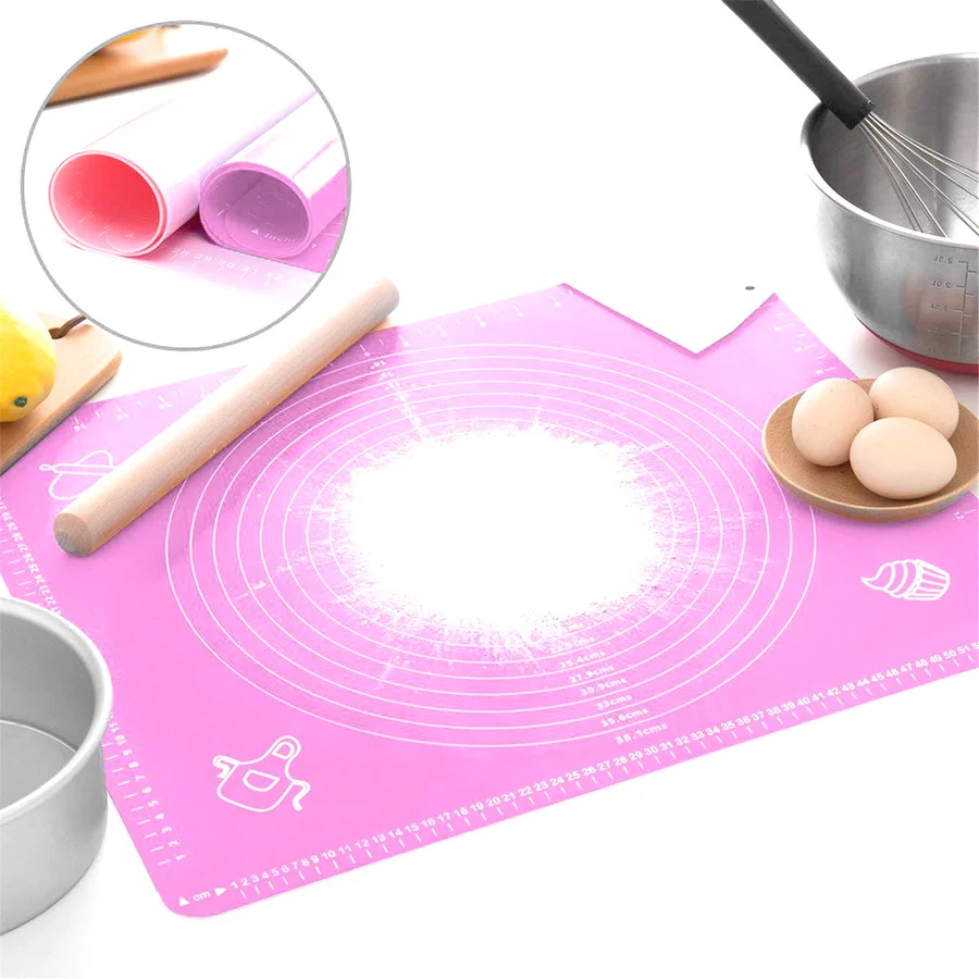 Силиконовый коврик для выпечки теста с замерами антипригарные и Нескользящие