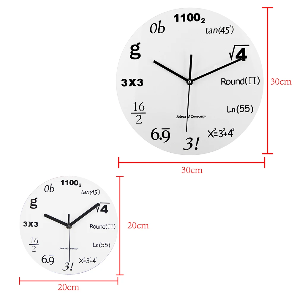 Настенные акриловые часы 2021 настенные с математическим уравнением современный