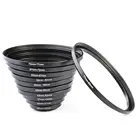 Набор металлических шаговых колец K  F Concept, комплект колец 26-82 мм 82-26 мм для объективов зеркальных камер Canon, Nikon, 11 шт.