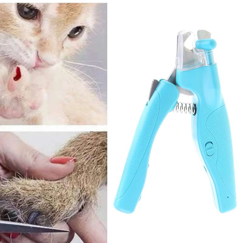 

Lock Switch LED Light Pet Nail Clippers Professional Pet Trimmer Avoid Over Nail