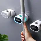 Настенный держатель для швабры и метлы, бытовая клейкая вешалка для хранения, крючок для швабры, органайзер для кухни и ванной