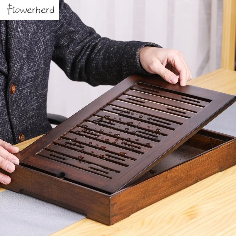 БАМБУК ПРЯМОУГОЛЬНЫЙ Чай лотки для хранения воды стол бытовой чайный набор кунг