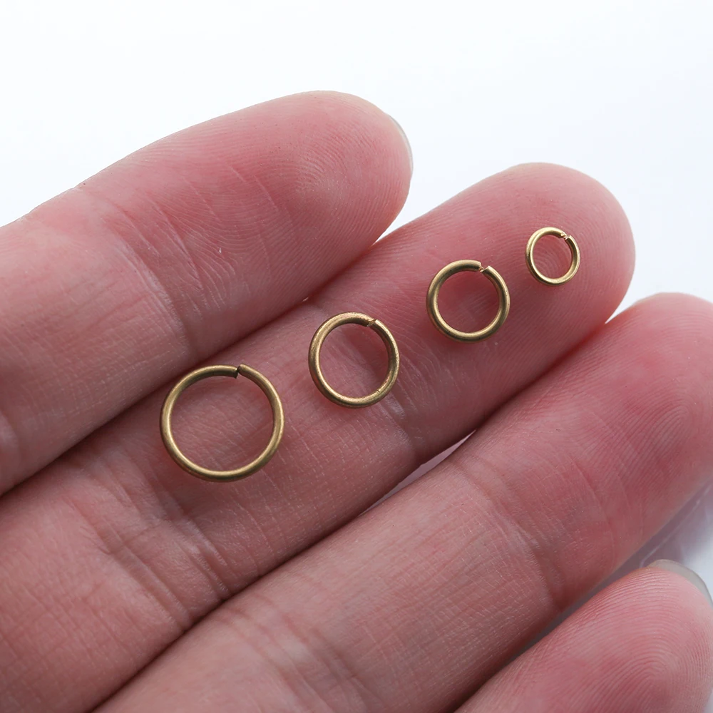 Pure Raw Brass 4 5 6 7 8 10MM Round Open Jump Rings & Split Ring Connectors For Diy Jewelry Making Findings Supplies Wholesale |