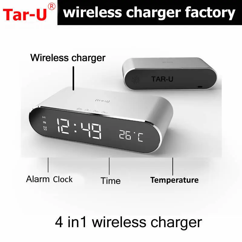 Быстрое беспроводное зарядное устройство Qi 10 Вт с светодиодный функциональным