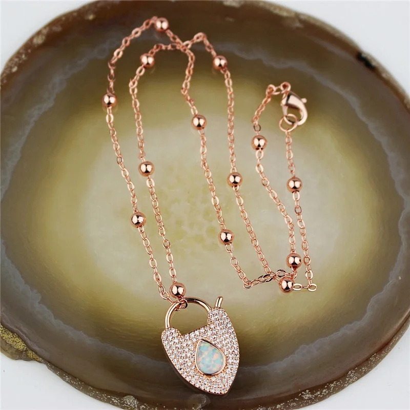 Цепочка с подвеской фианитами 19 дюймов 5 шт./лот|Ожерелья подвеской| |