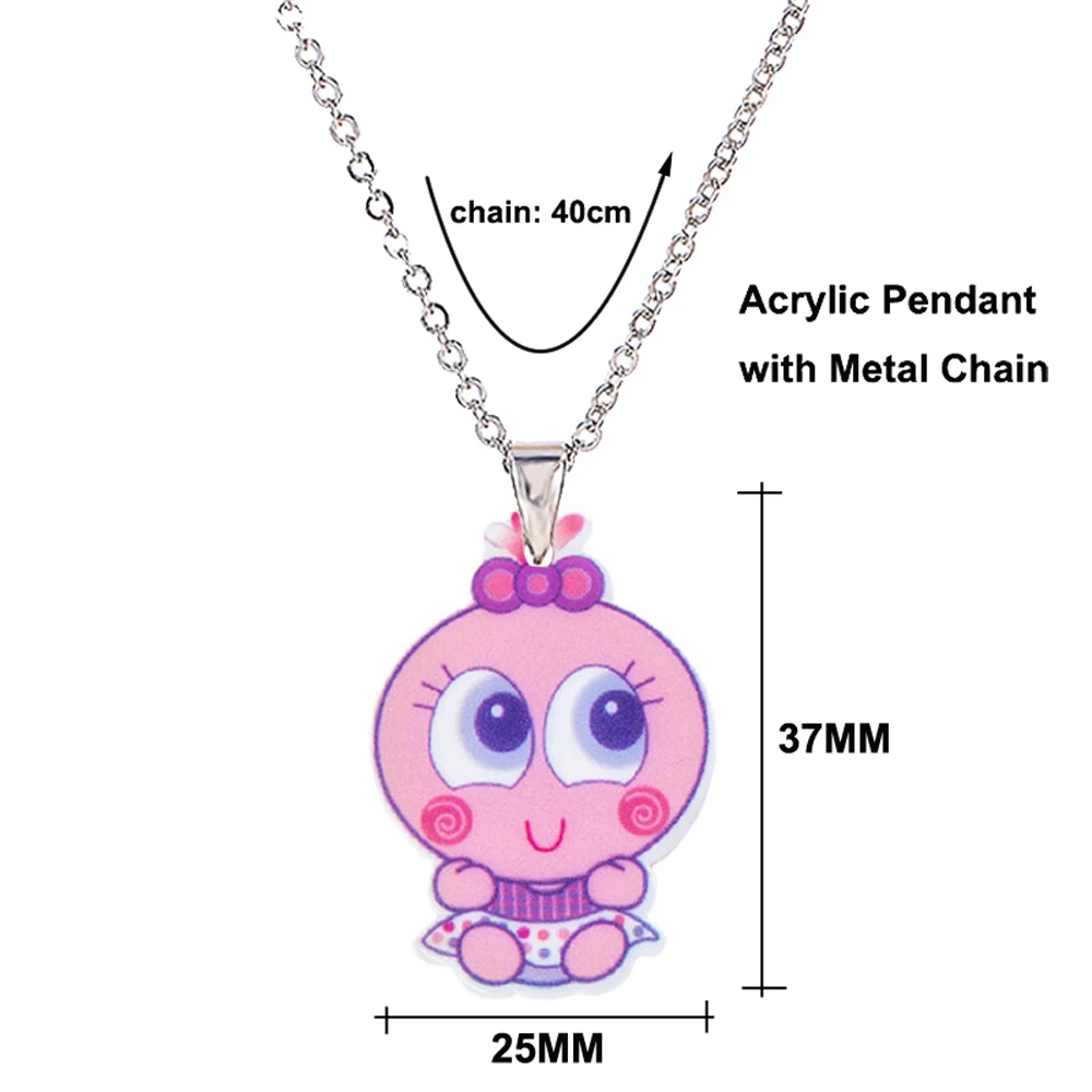 Menglina модное акриловое ожерелье с кулоном в виде маленькой курицы серебряного