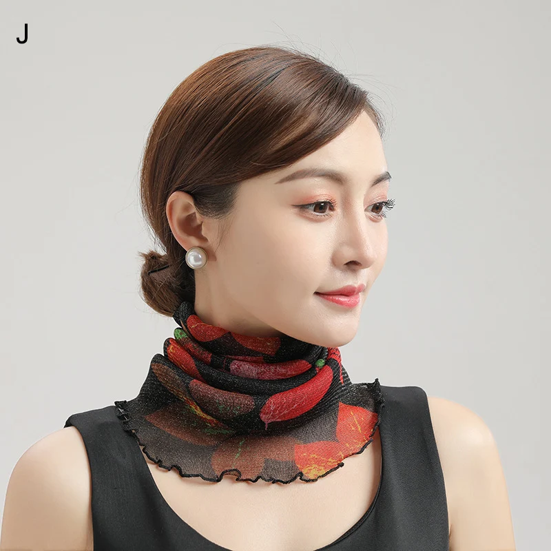 

Multipurpose Women Gauze Neck Gaiter Face Scarf Sun Protection Lightweight Windproof Breathable Outdoor Headband H9