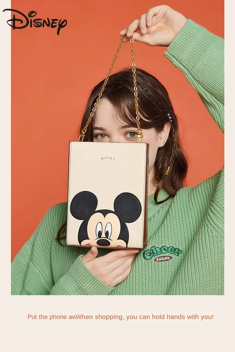 

Disney New Cartoon Mickey Fashion Luxury High-quality Large-capacity Storage Bag Girl Cute Messenger Bag Lady Shoulder Bag