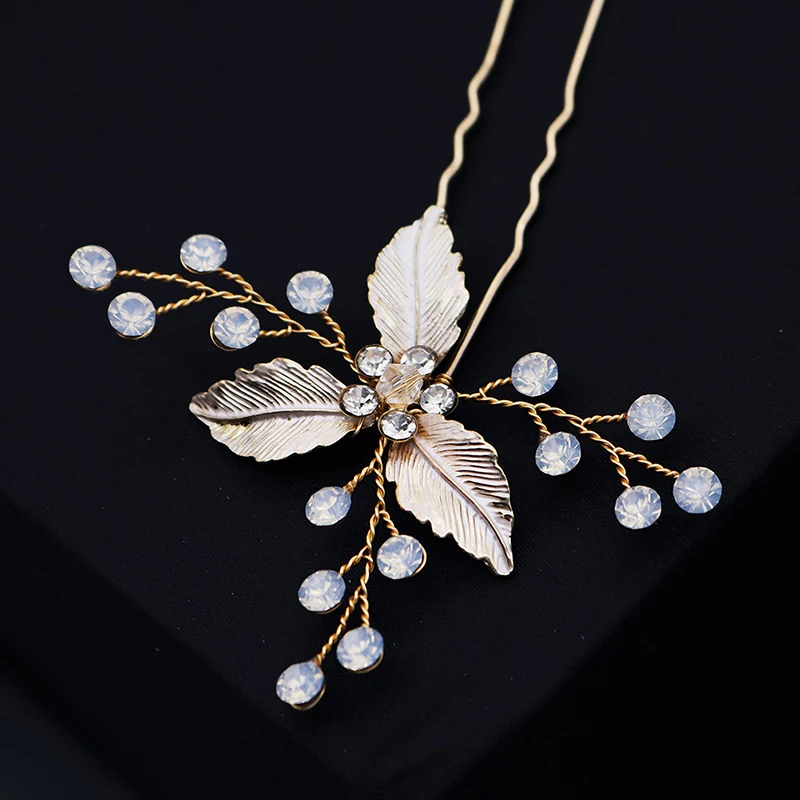 

Miallo Handmade 3pcs/lot Hair Pins for Women Gold Color Wedding Bridal Hair Accessories Jewelry Hairpin Clips Headpiece Gifts