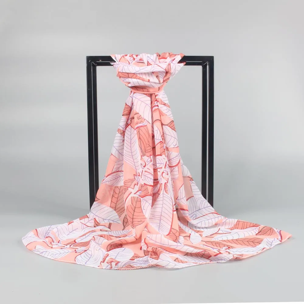 Floral Print Retro Head Neck Silk Satin Scarf Large Shawls Women Sunscreen Printed Soft Chiffon Shawl Wrap Wraps Scarves | Аксессуары