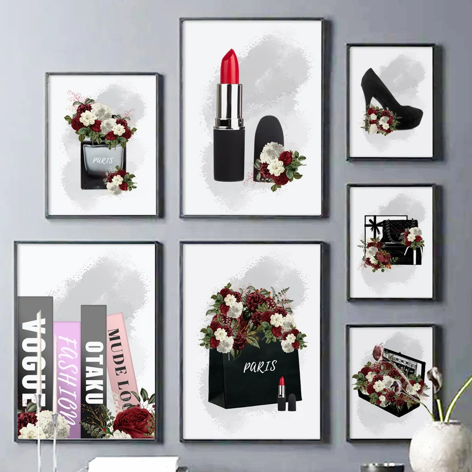 Книга на высоком каблуке губная помада духи модный домашний художественный