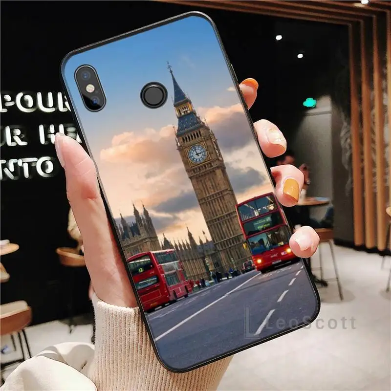 

London Bus England Telephone Phone Case For Xiaomi Redmi note 4 4X 8T 9 9s 10 K20 K30 cc9 9t pro lite max