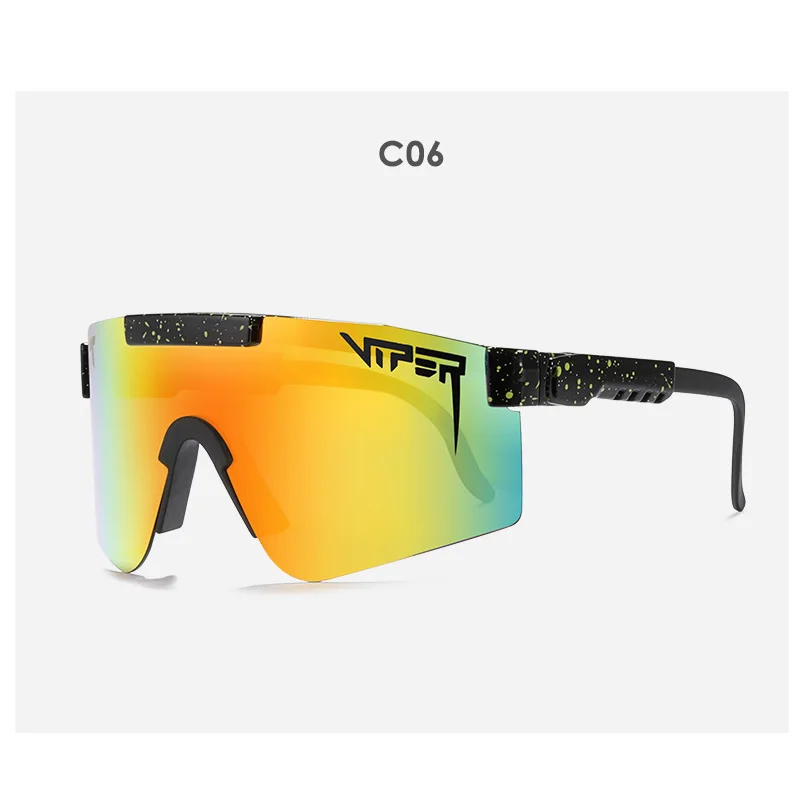 

2021 New Fashion Brand Mirrored Green lens pit viper Men Sunglasses for Women Polarized Sport Goggle TR90 Frame UV400 Protection