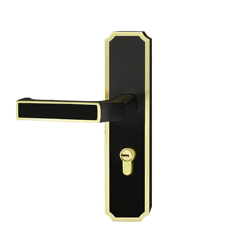 

Набор золотых цельных латунных ручек для межкомнатных дверей с замком для двери