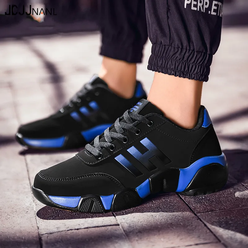 2019 осень зима новые модные теплые кожаные мужские кроссовки уличная прогулочная