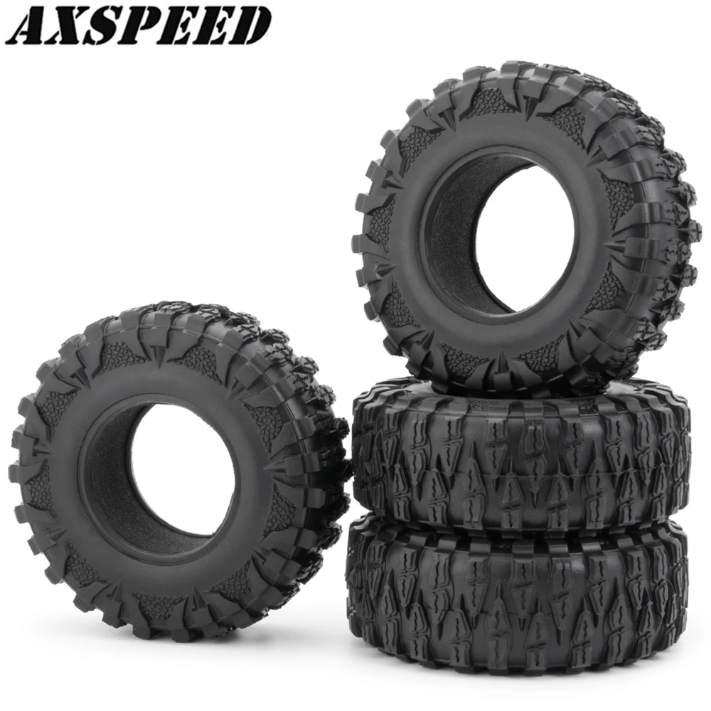 AXSPEED 2.2inch Rubber Wheel Tires Skin 120mm RC Car Wheel Tires for 1:10 RC Rock Crawler Wraith 90018 SCX10 90046 D90 D110