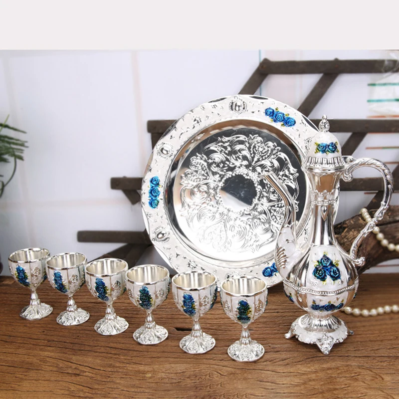 Дворцовый винтажный винный горшок чашки тарелка набор день рождения вечеринка