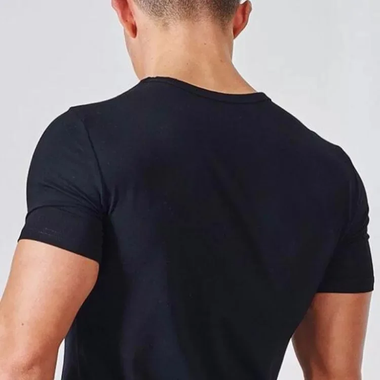 

X711-Workout fitness men Short sleeve t shirt men thermal muscle bodybuilding wear compression Elastic Slim exercise clothing