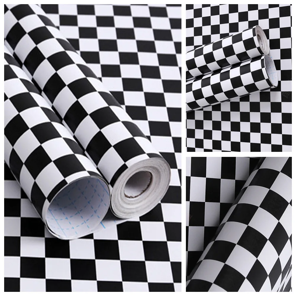 Клетчатые наклейки на стену самоклеющиеся водостойкие обои для ванной спальни