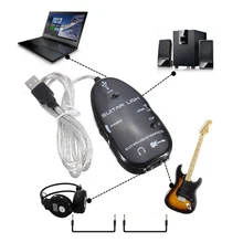 Переходник с гитары на USB интерфейсный кабель аудио адаптер для
