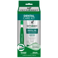 vet%e2%80%99s best enzymatic dog cats toothpaste toothbrush set teeth cleaning and fresh breath dental care gel vet formulated