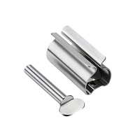 1pc steel rolling toothpaste squeezer roller tool squeezing paste dispenser metal tooth squeezer bathroom tube p9z2