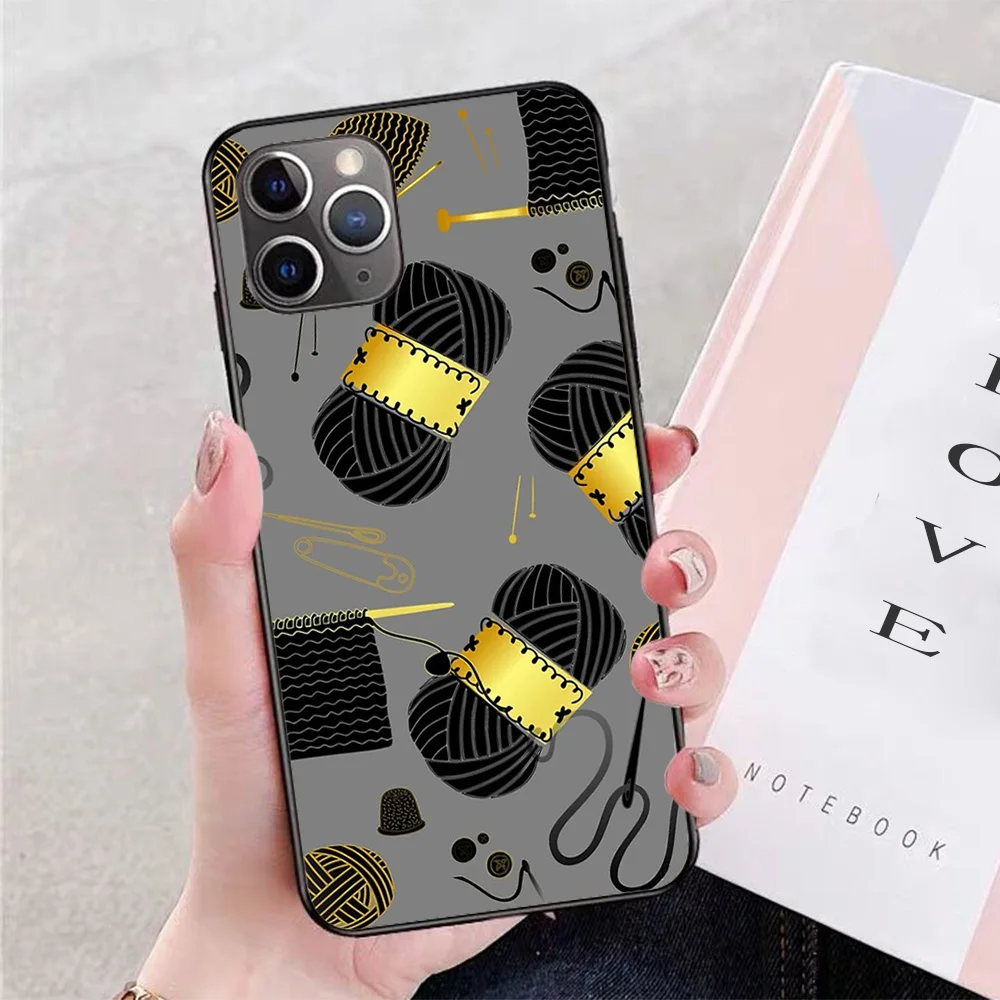 

For iPhone Golden Yarn Soft TPU Border Apple iPhone Case