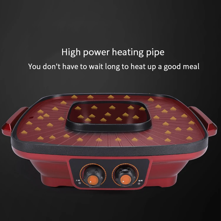 smokeless electric barbecue stove household non stick electric baking pan indoor barbecue grill barbecue pot electric baking pan free global shipping