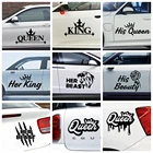Новейшая наклейка King Queen с цитатой для автомобиля, ssigh кузов машины окно, авто Декор, наклейка и наклейки для стилизации автомобиля