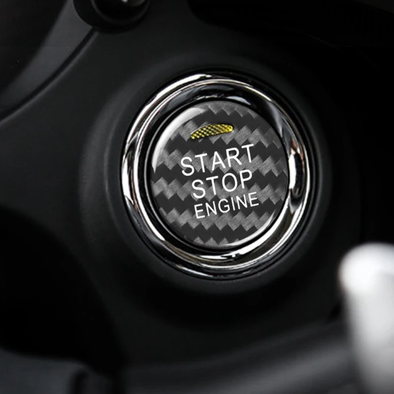 Кнопка запуска и остановки автомобильного двигателя из углеродного волокна