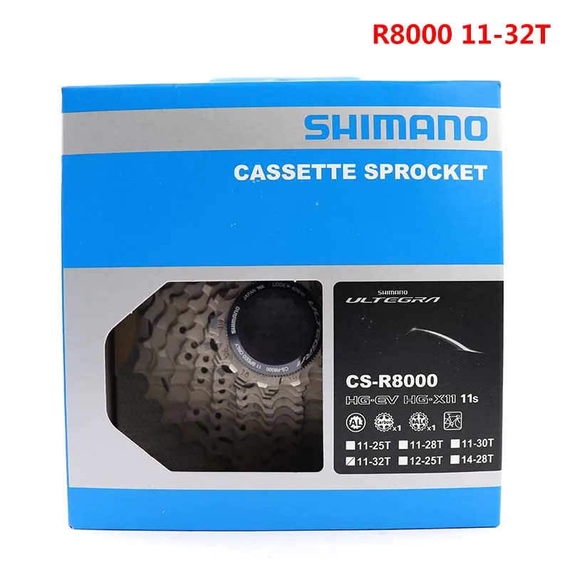 R8000 11-32T Shimano ULTEGRA CS R8000 11 скоростная кассета дорожный велосипед свободного хода 11-25T 28T 32T R8000 кассета Звездочка Shimano подлинные товары - Цвет: R8000 11-32T