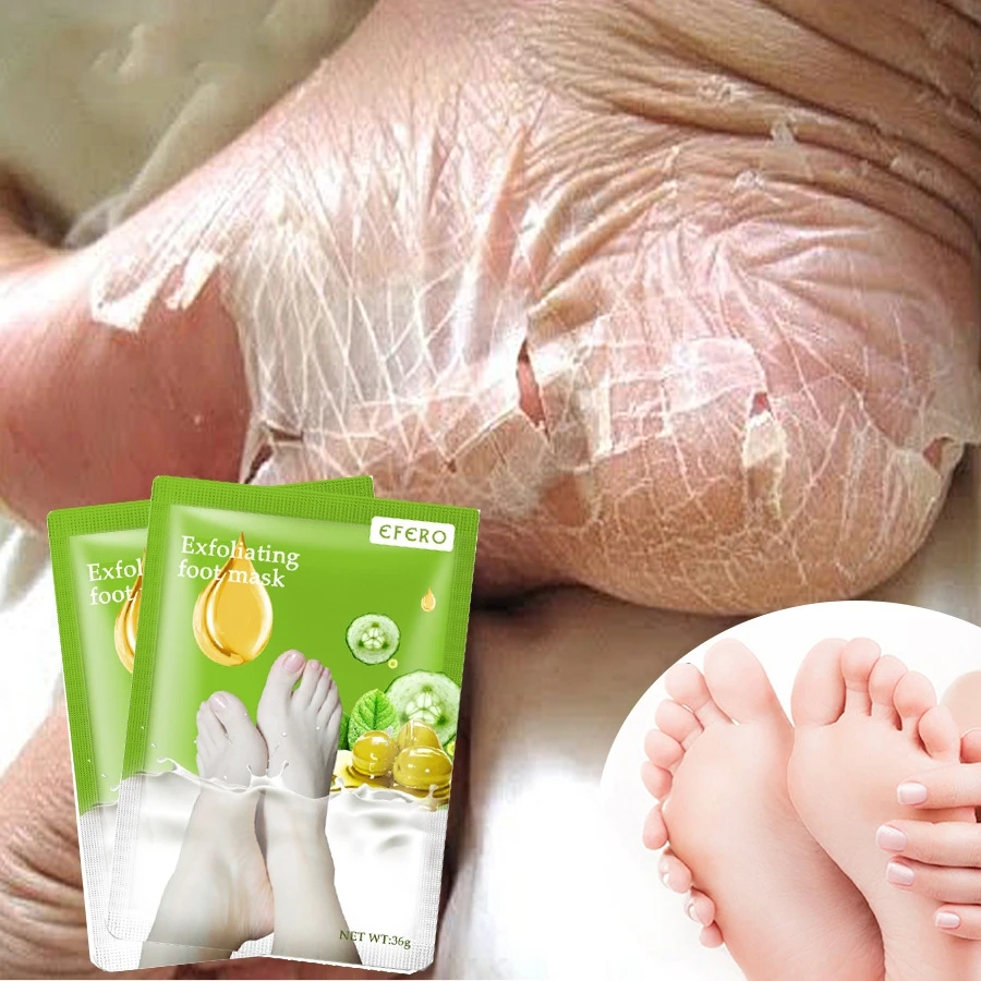 1 Pair Olive Feet Exfoliating Foot Mask Skin Care Remove Dead Whitening Smooth Pedicure Socks Beauty for Unisex |