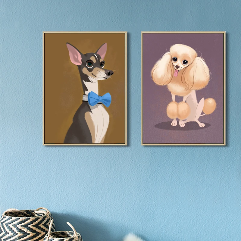 Современный светлый роскошный Милый Постер в скандинавском стиле с животными