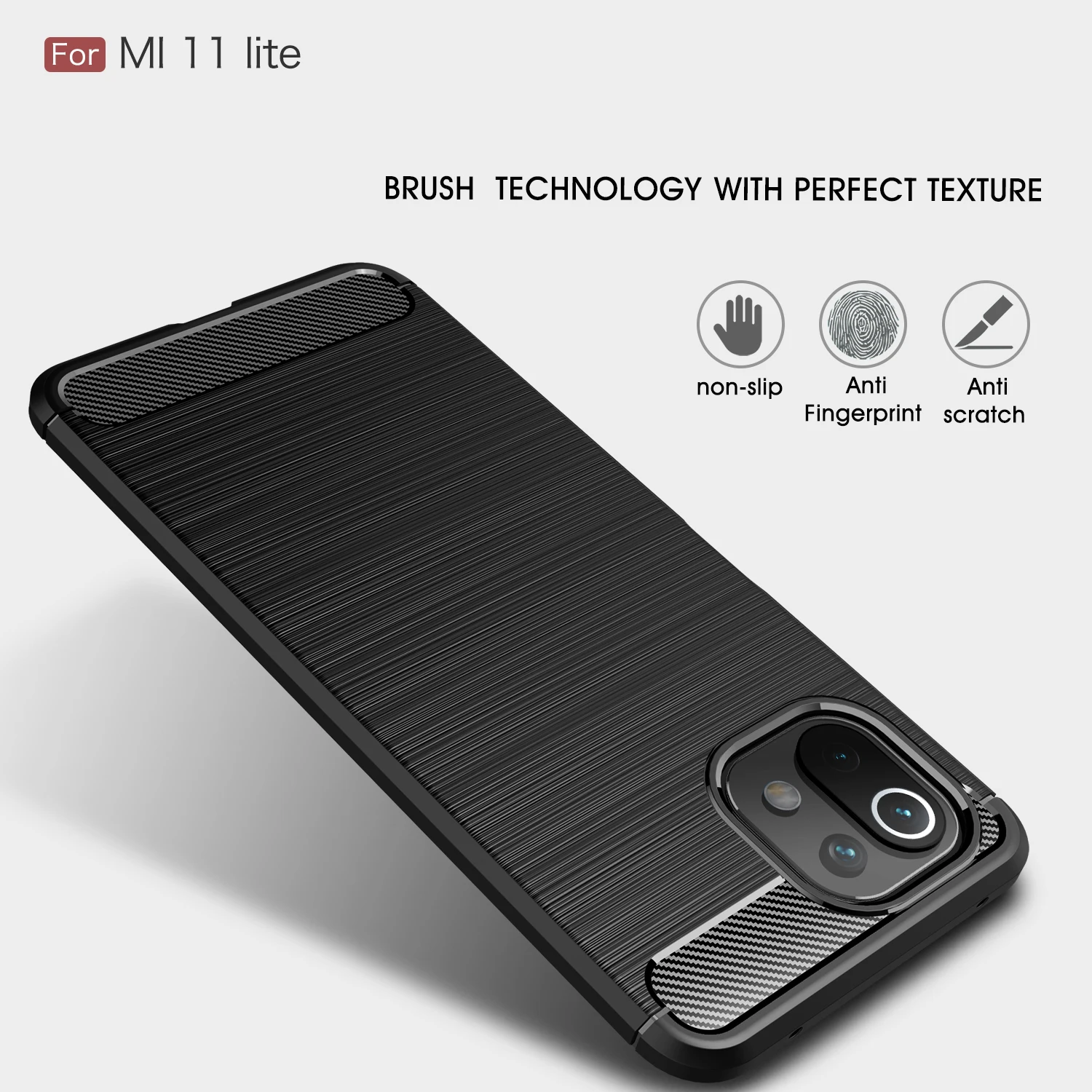 

Luxury Business Shockproof Soft Silicone Ultra-thin Carbon Fiber Phone Case For Xiaomi 11 11X Lite Pro Ultra 11i 10S Back Cover