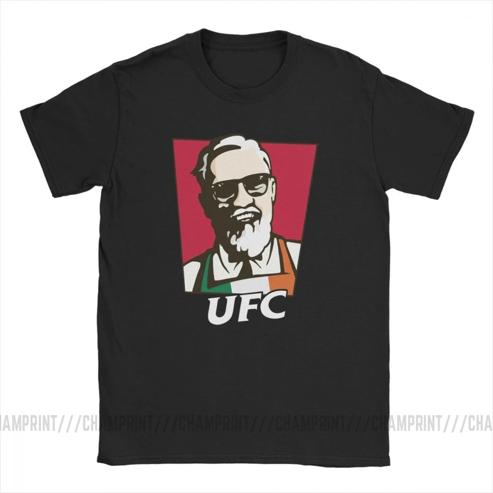 Король Конор Макгрегор MMA KFC креативная хипстерская футболка для мужчин с коротким рукавом топы серые футболки из чистого хлопка футболки с круглым вырезом