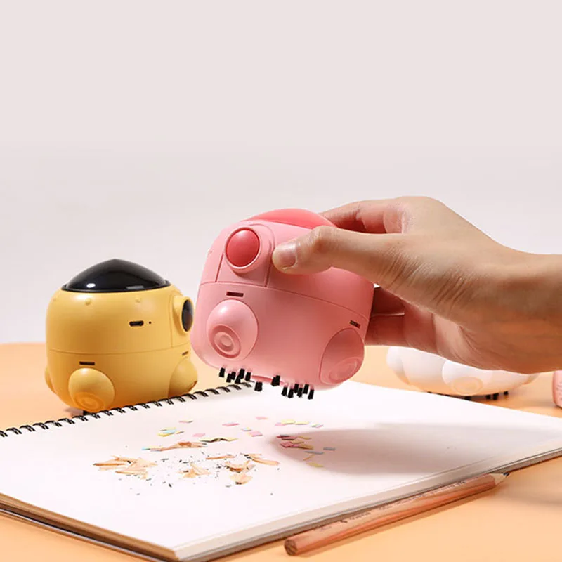 

Desktop Vacuum Cleaner, Portable Cordless Mini Tabletop Crumb Dust Sweeper, Home School Office