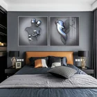 Металлическая Статуя, художественная живопись на холсте, квадраты, фотографии, дропшиппинг, постеры и принты, настенное искусство, Современное украшение для гостиной, дома