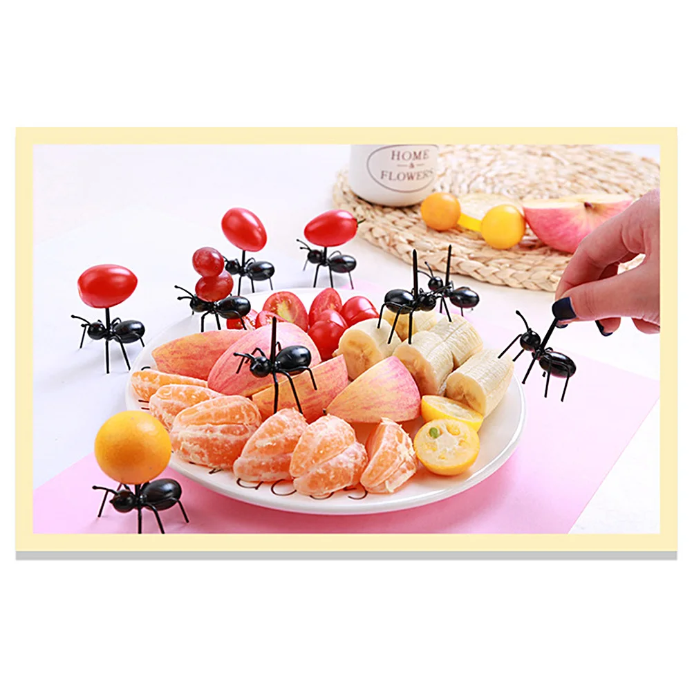 12 шт. фруктовый выбор зубочистка вечерние украшения животные мультфильм детская