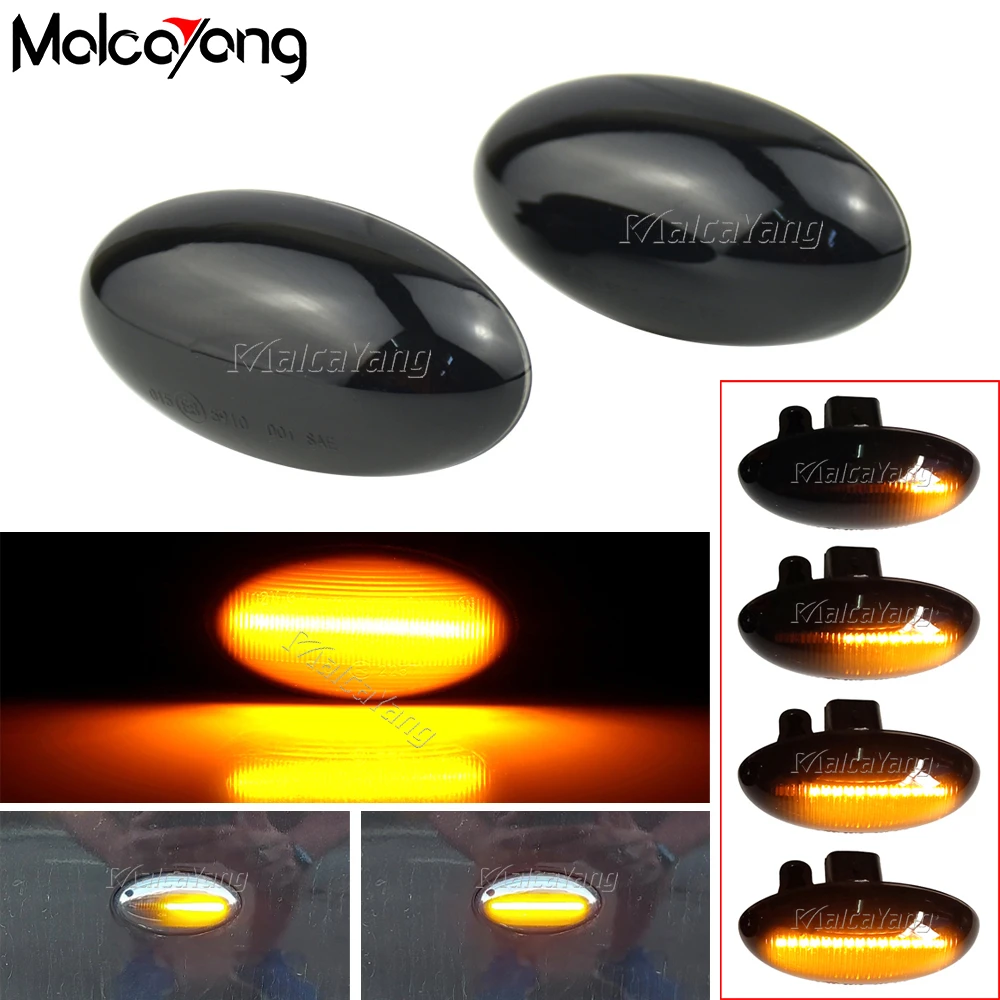 

Динамический светодиодный поворотник, мигающий индикатор, поворотник, боковой маркер светильник Peugeot 307 206 407 107 607 1007 Citroen C1 C2 C3 C5 C6